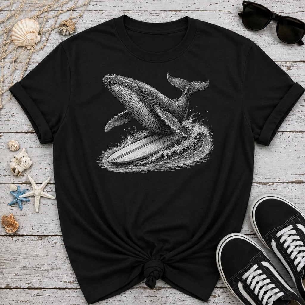 Blue Whale Surfer T-Shirt