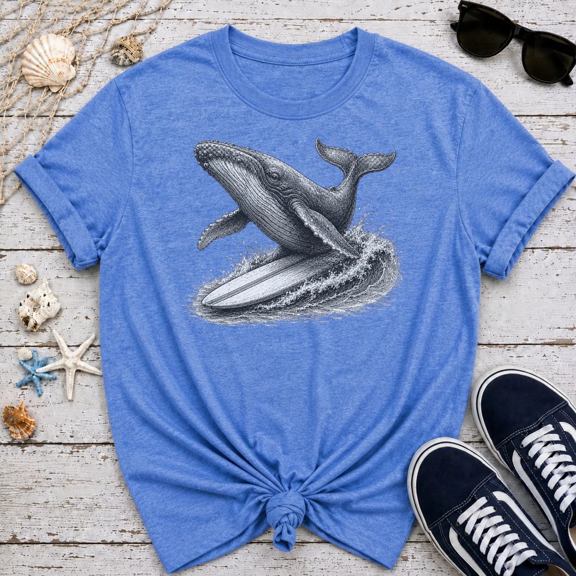 Blue Whale Surfer T-Shirt