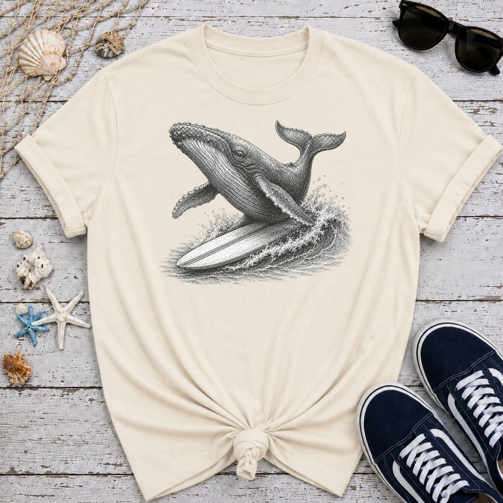 Blue Whale Surfer T-Shirt