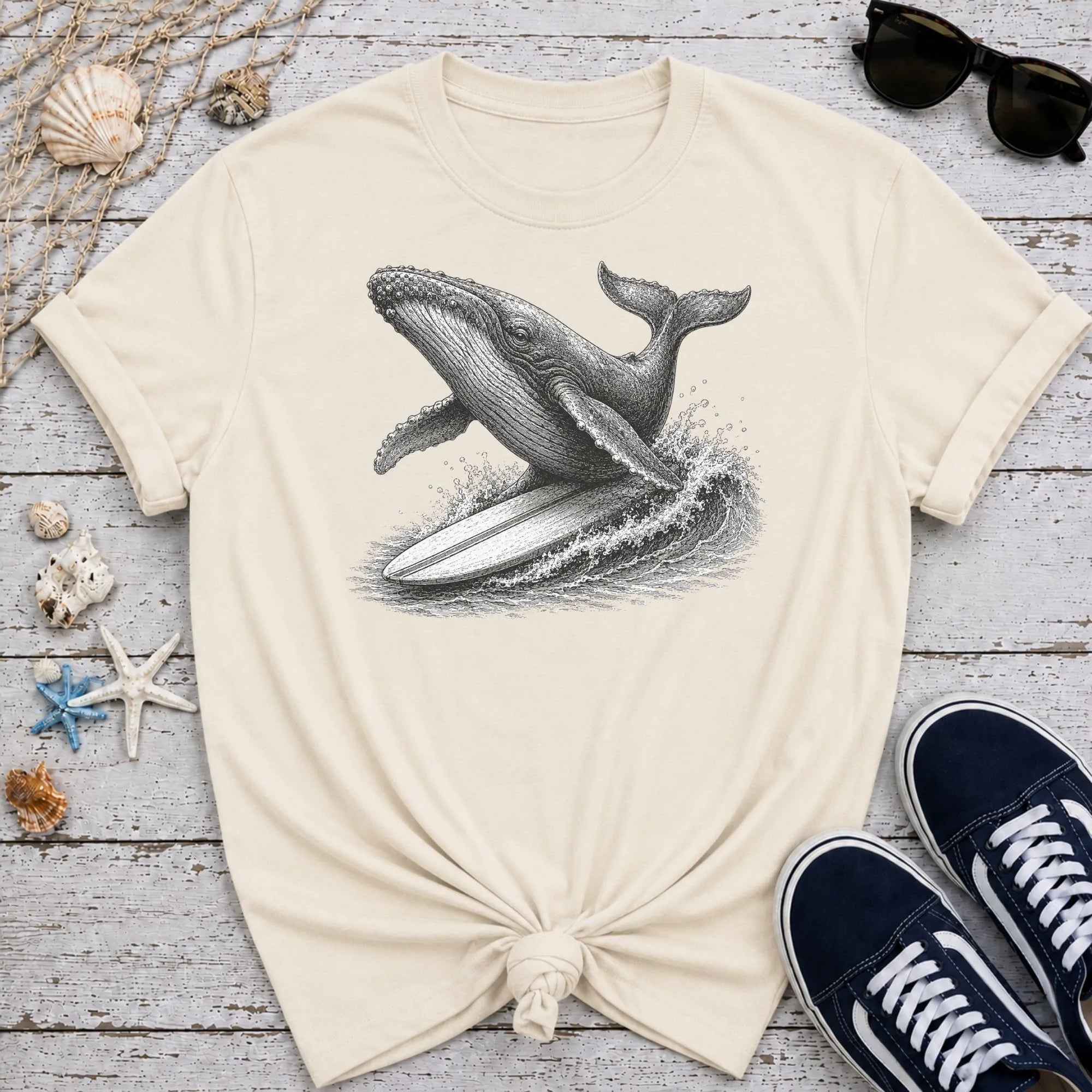 Blue Whale Surfer T-Shirt