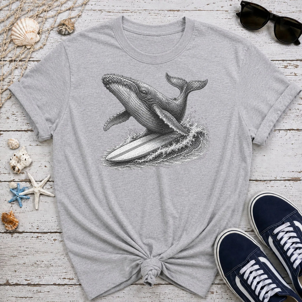 Blue Whale Surfer T-Shirt