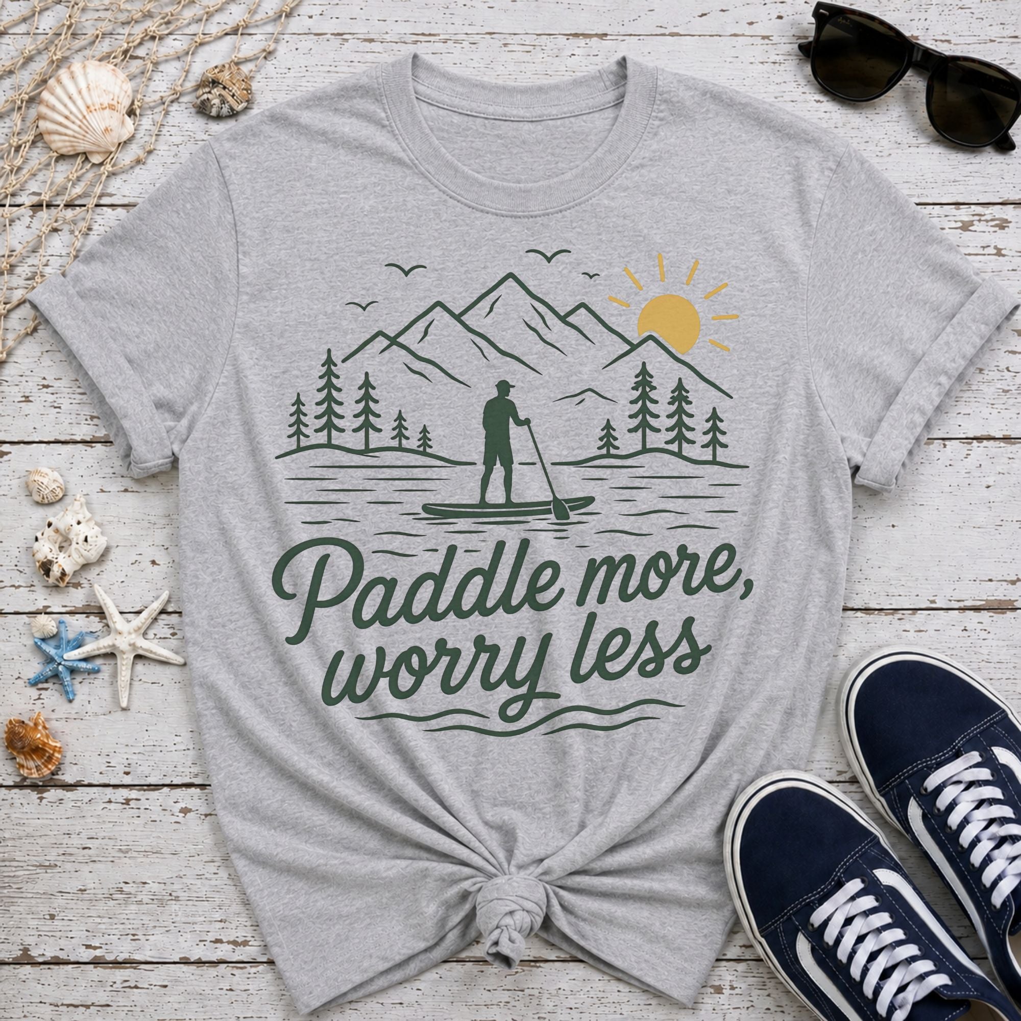 Paddle More Worry Less T-Shirt