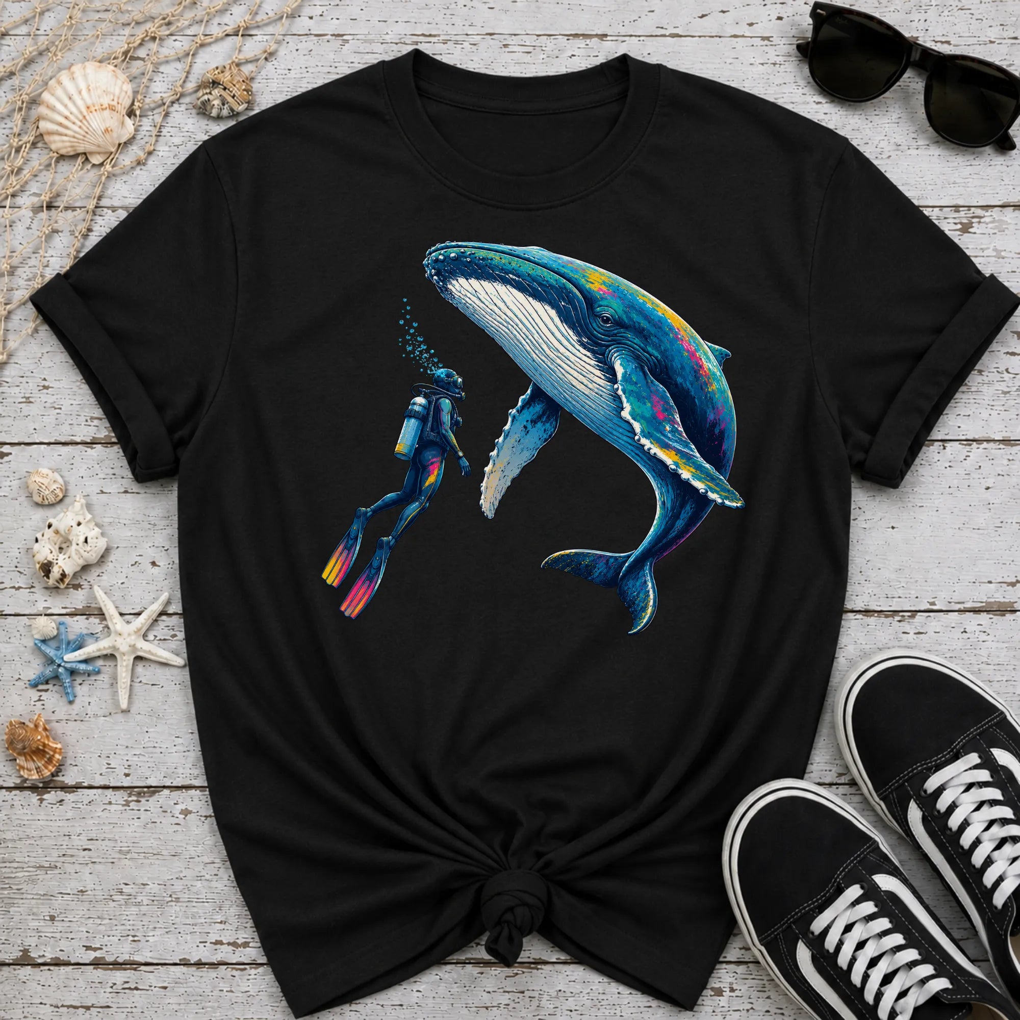 Blue Whale Diving T-Shirt