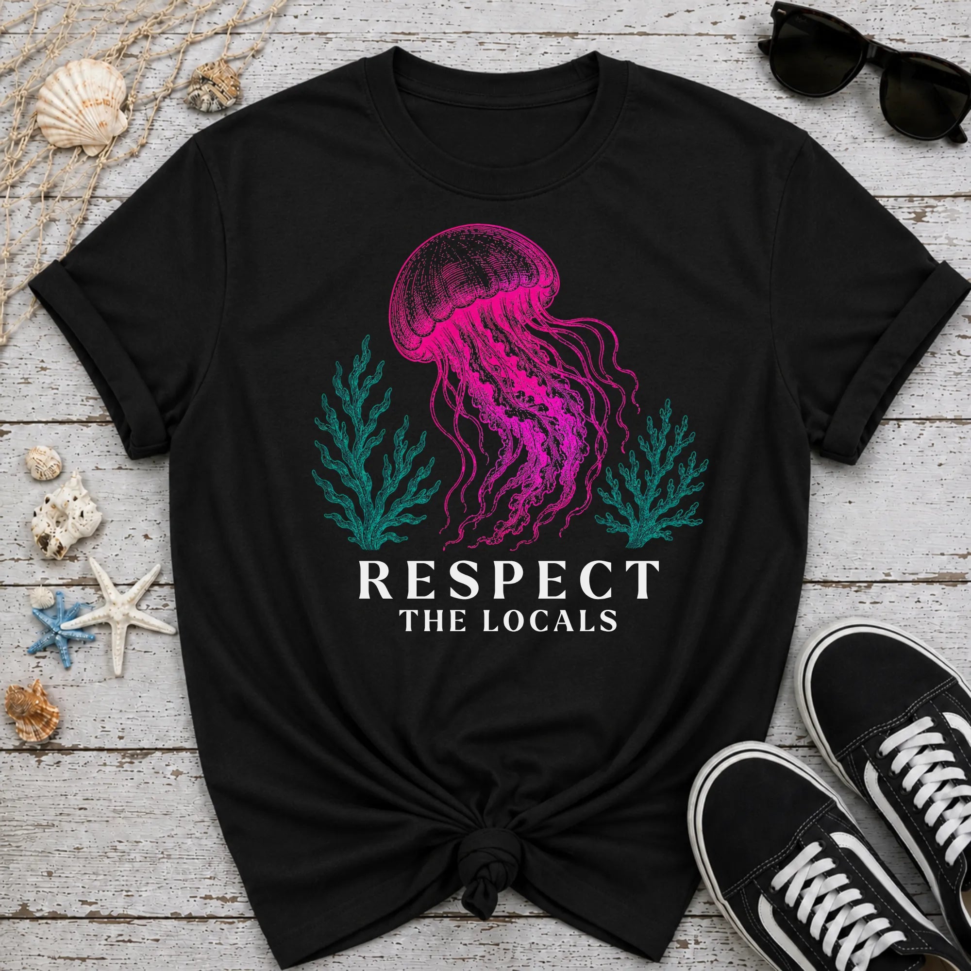 Jellyfish Respect the Locals T-Shirt
