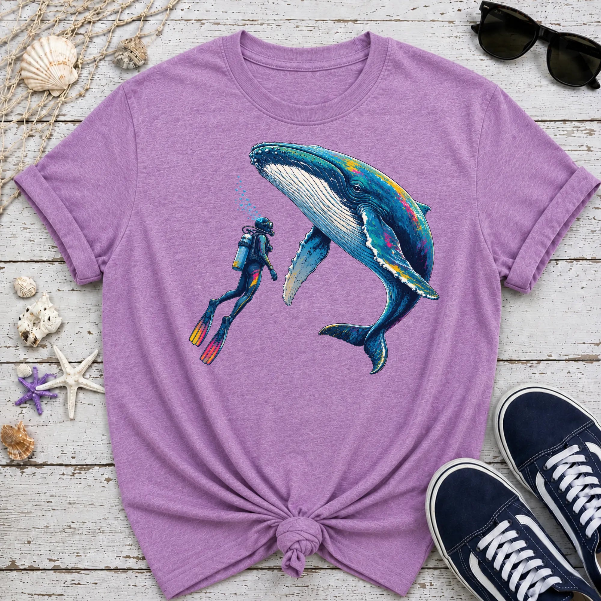 Blue Whale Diving T-Shirt