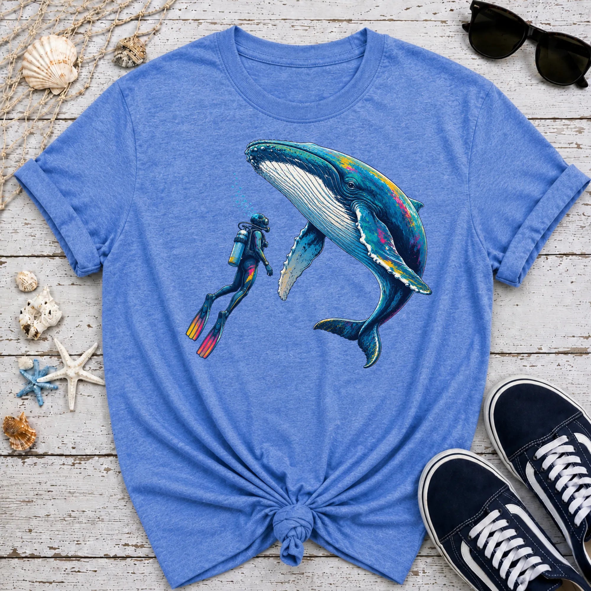 Blue Whale Diving T-Shirt