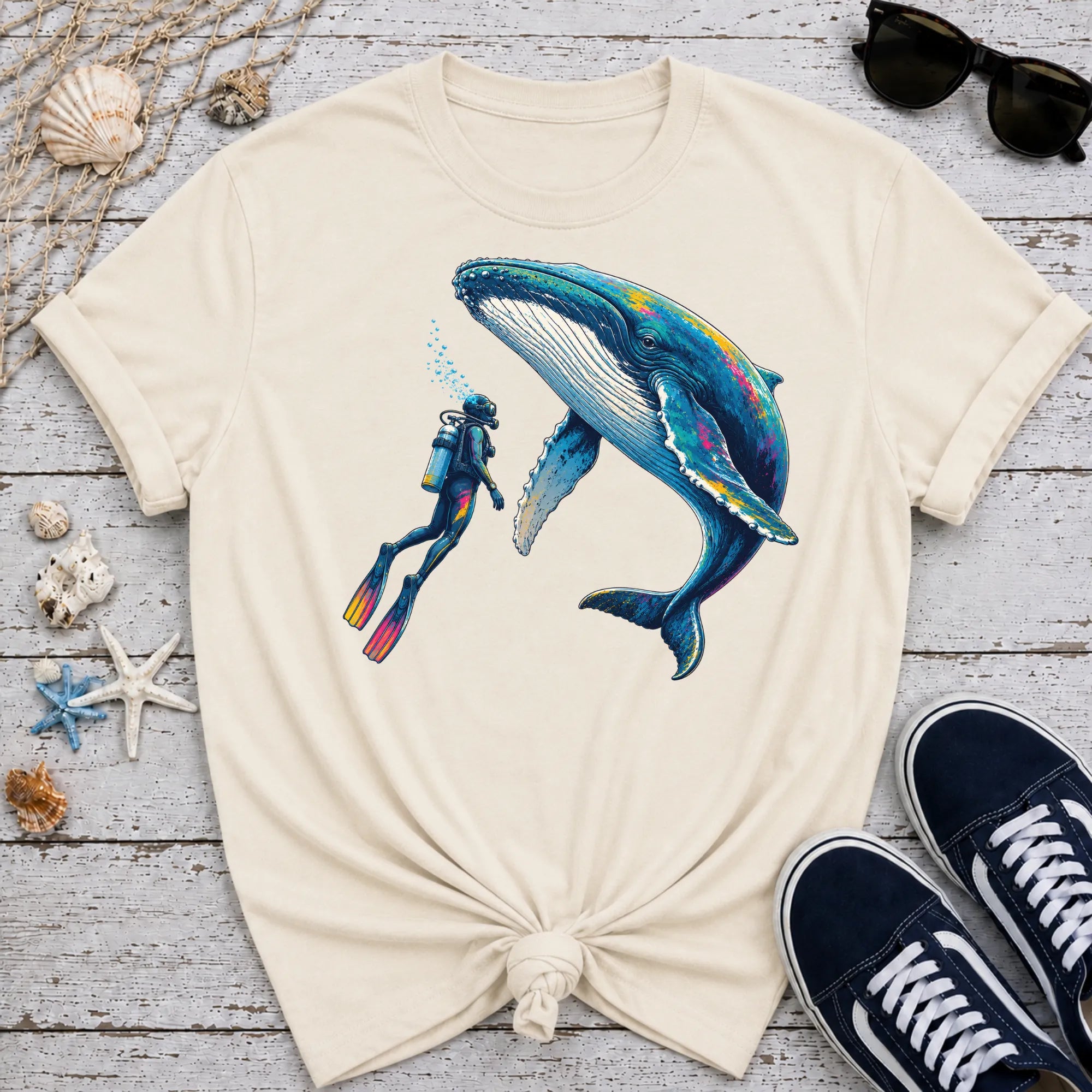 Blue Whale Diving T-Shirt