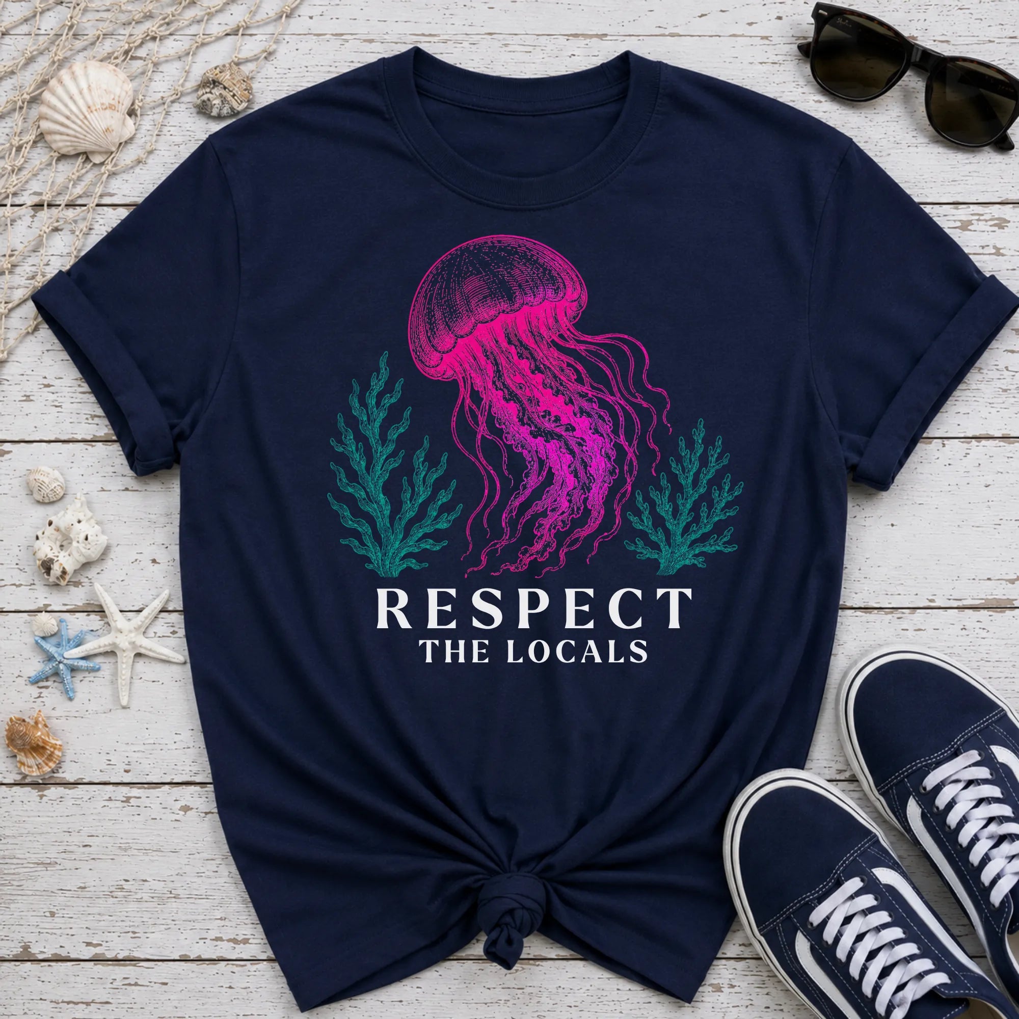 Jellyfish Respect the Locals T-Shirt