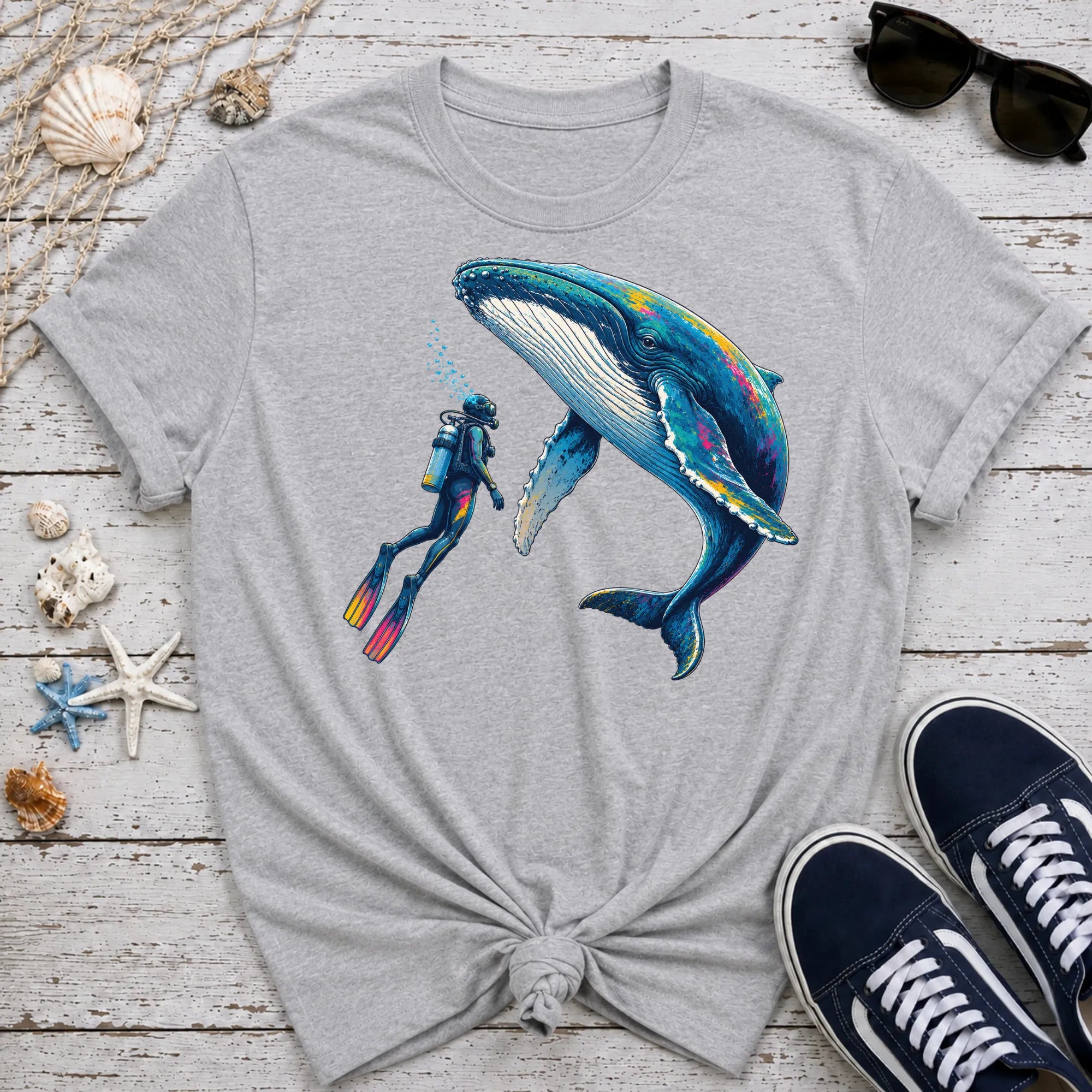 Blue Whale Diving T-Shirt